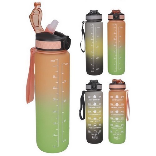 BOTELLA DEPORTIVA ZOE GRADUADA 1L COLORES SURTIDOS